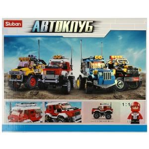 Конструктор пласт. машина с фигуркой, 145дет. в русс. кор. 23,7*18,9*4,5см в кор.60шт M38-B0663B