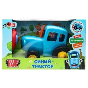 Модель р/у СИНИЙ ТРАКТОР 20 см, звук, синий, 4 направления пульт, кор. Технопарк BLUTRA-20RCS-BU-WOD