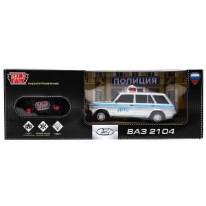 Машина ру LADA ваз-2104 свет, 18 см, ДПС, серебряный, в кор. Технопарк в кор.48шт 2104-18L-POL-GY