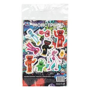 Наклейки бумажные, 120*180 мм монстры Умка NBM-97551-MON