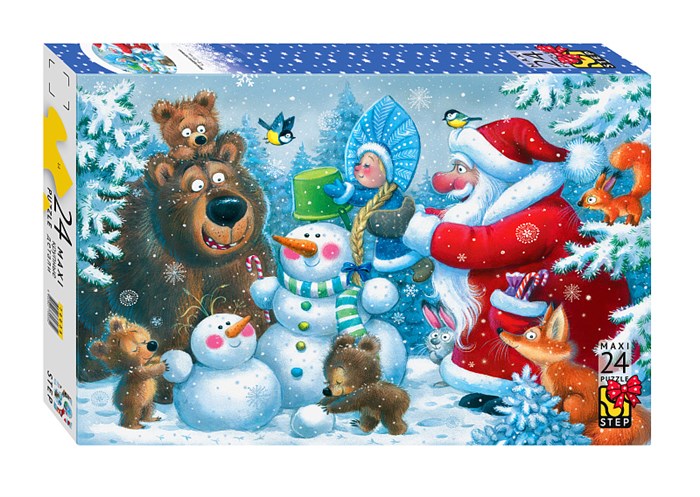 Пазл maxi 24 "Новогодняя полянка" # 70035
