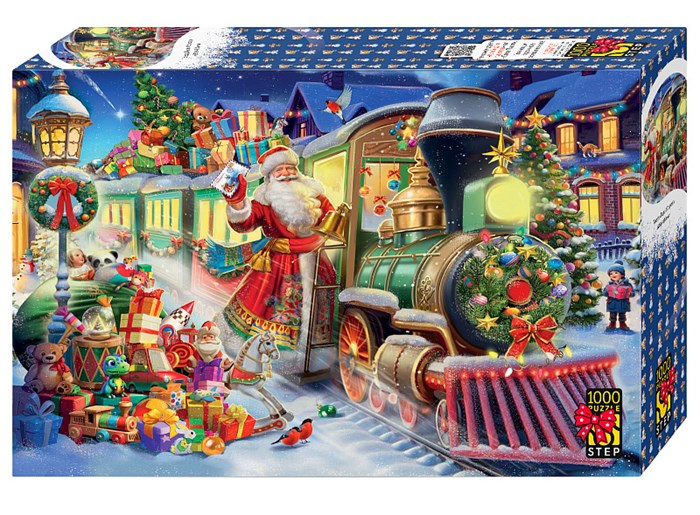Пазл 1000 "Поезд Деда Мороза" # 79250
