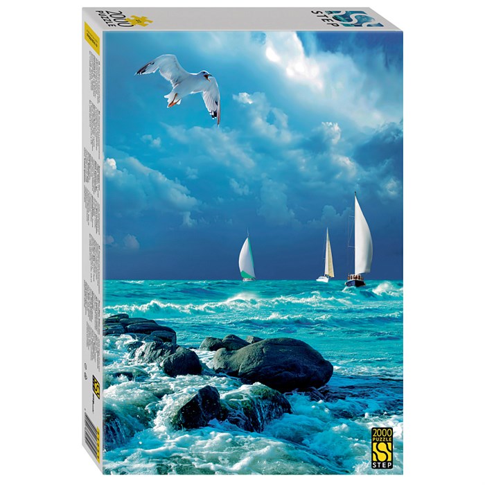 Мозаика "puzzle" 2000 "Море. Чайка" # 84059