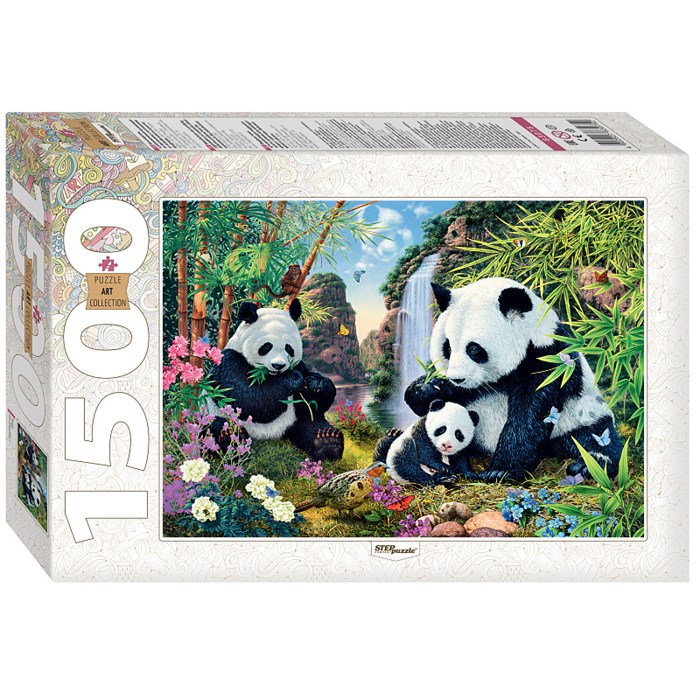 Мозаика "puzzle" 1500 "Панды" # 83075