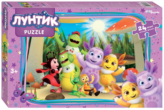 Мозаика "puzzle" maxi 24 "Лунтик (new 1)" (Мельница) # 90089