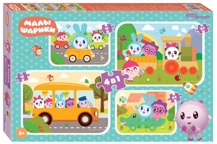 Мозаика "puzzle" 4в1 "Малышарики" (RIKI) # 92312