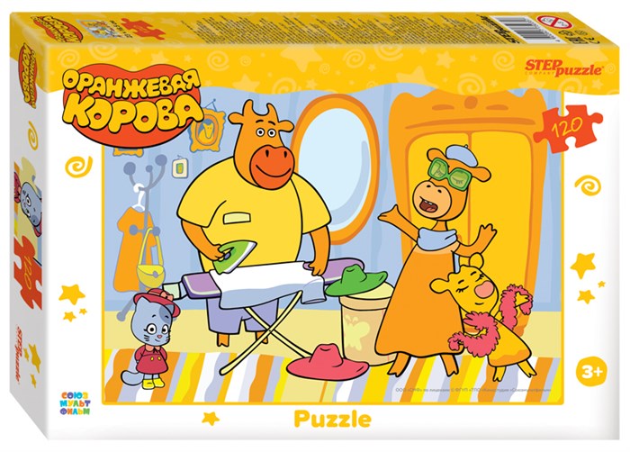 Мозаика "puzzle" 120 "Оранжевая корова" (C/м) # 75035