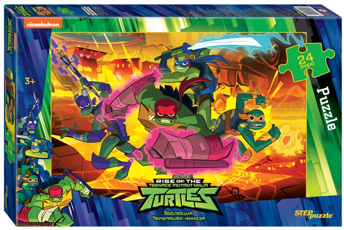 Мозаика puzzle maxi 24 Черепашки Ниндзя (Никелодеон) # 90052