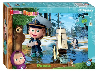 Мозаика puzzle 60 Маша и Медведь - 2 (Анимаккорд) # 81177