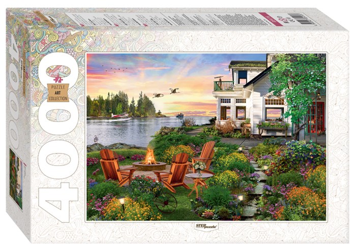Мозаика puzzle 4000 Дом у реки # 85416