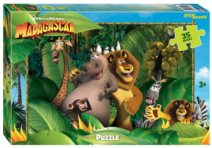 Мозаика puzzle 35 MAXI Мадагаскар - 3 (Dreamworks, Мульти) # 91244