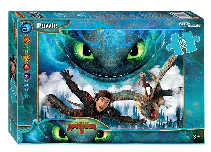 Мозаика puzzle 35 MAXI Как приручить дракона - 3 (DreamWorks) # 91234