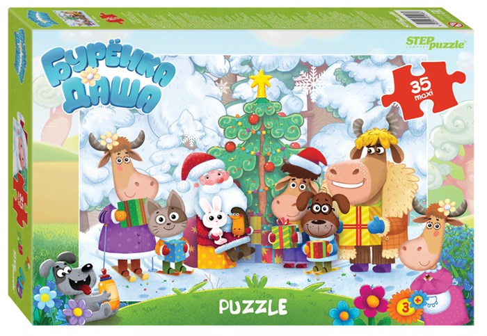 Мозаика puzzle 35 MAXI Буренка Даша (Riki) # 91256