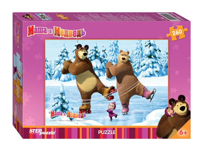 Мозаика "puzzle" 260 "Маша и Медведь" (Анимаккорд) # 95022