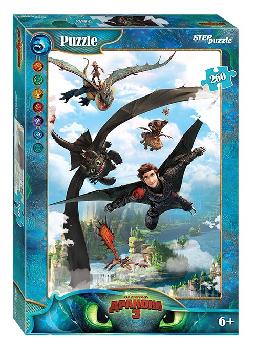 Мозаика puzzle 260 Как приручить дракона - 3 (DreamWorks) # 95081