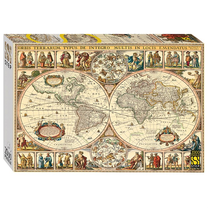 Мозаика puzzle 2000 Историческая карта мира # 84003