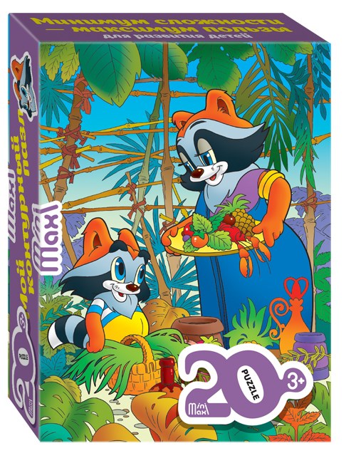 Мозаика "puzzle" 20 "Крошка Енот" (Mini-maxi) # 88003