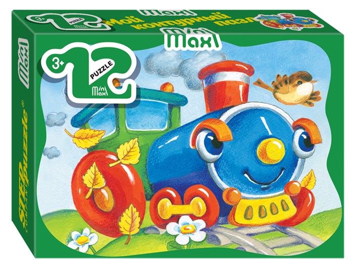 Мозаика puzzle 12 Паровозик (Mini-maxi) # 87003