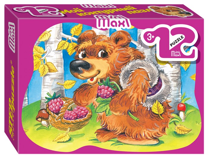 Мозаика puzzle 12 Медвежонок (Mini-maxi) # 87002