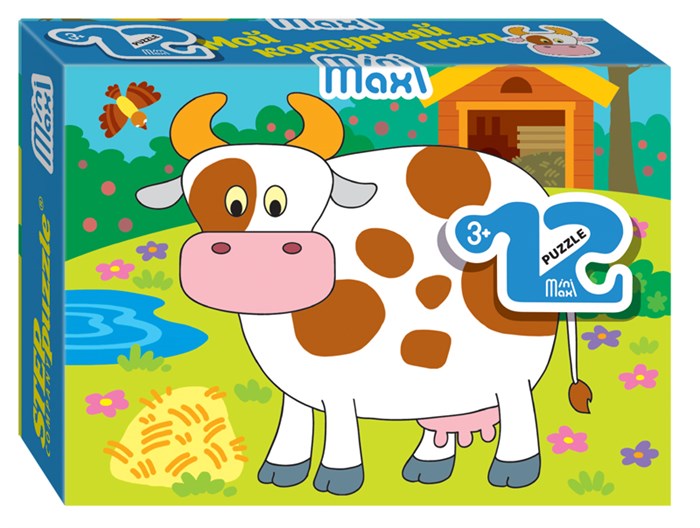 Мозаика puzzle 12 Коровка (Mini-maxi) # 86001