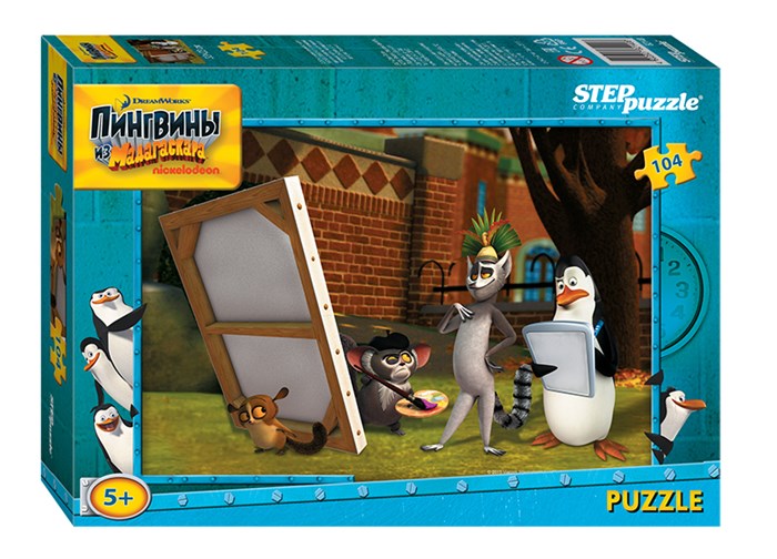 Мозаика puzzle 104 Пингвины из Мадагаскара (Dreamworks, Мульти) # 82140