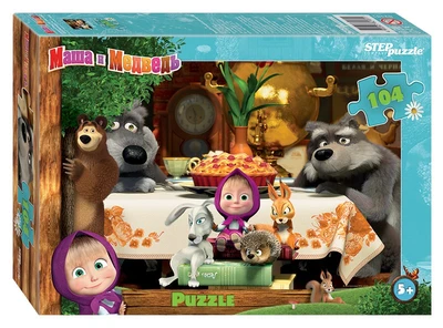 Мозаика puzzle 104 Маша и Медведь - 2 (Анимаккорд) # 82181