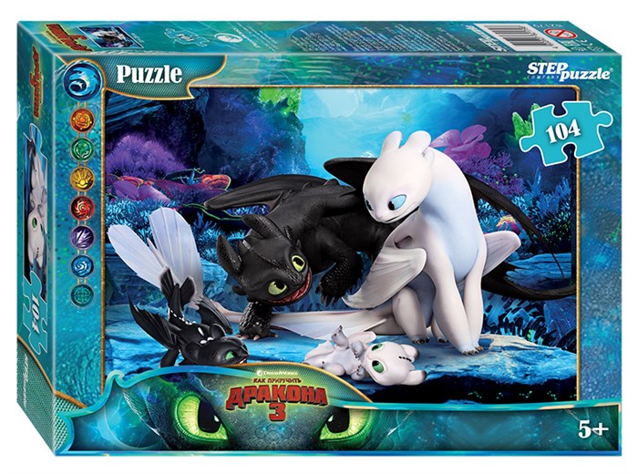 Мозаика puzzle 104 Как приручить дракона - 3 (Dreamworks) # 82179