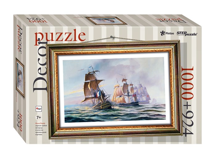 Мозаика puzzle 1000 + рамка Морской бой (Пластиковый пазл) # 98026