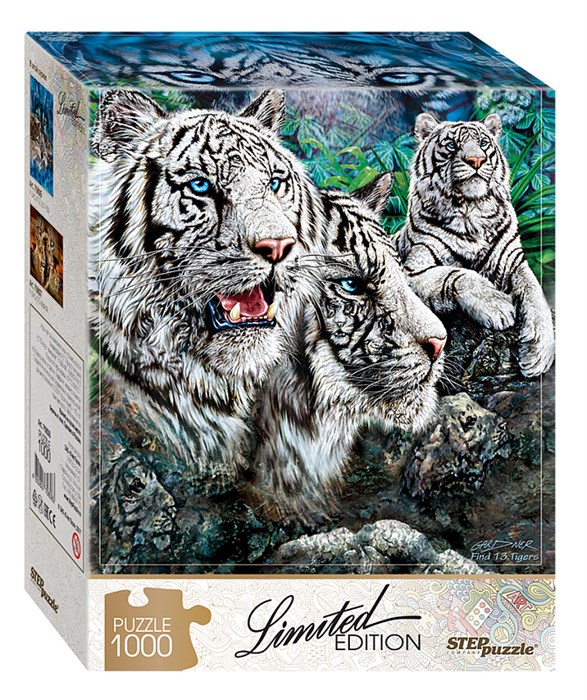 Мозаика "puzzle" 1000 "Найди 13 тигров" (Limited Edition) # 79808