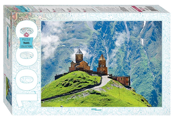 Мозаика "puzzle" 1000 "Грузия. Казбек. Троицкая церковь в Гергети" # 79137