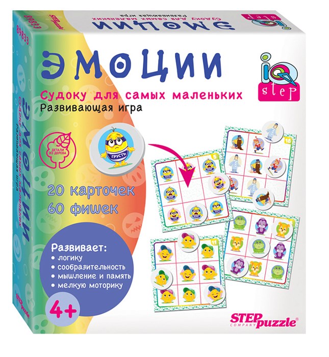 Развивающая игра "Эмоции. Судоку для самых маленьких" (IQ step) # 89833