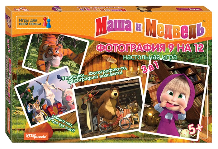 Настольная игра "Фотография 9 на 12" (Маша и Медведь) # 76543