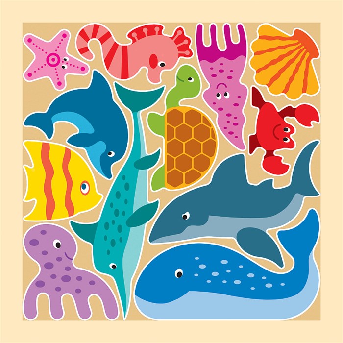 Развивающая игра "Морские обитатели. Деревяшки-развивашки" (Step Kids) # 89887