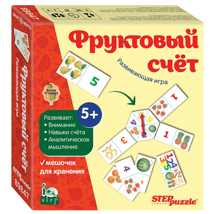 Развивающая игра "Фруктовый счет" (Крутоверть) (IQ step) # 89847