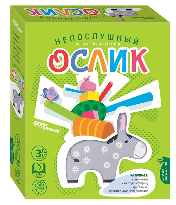 Развивающая игра из дерева Непослушный ослик (Игра-балансир) # 89820