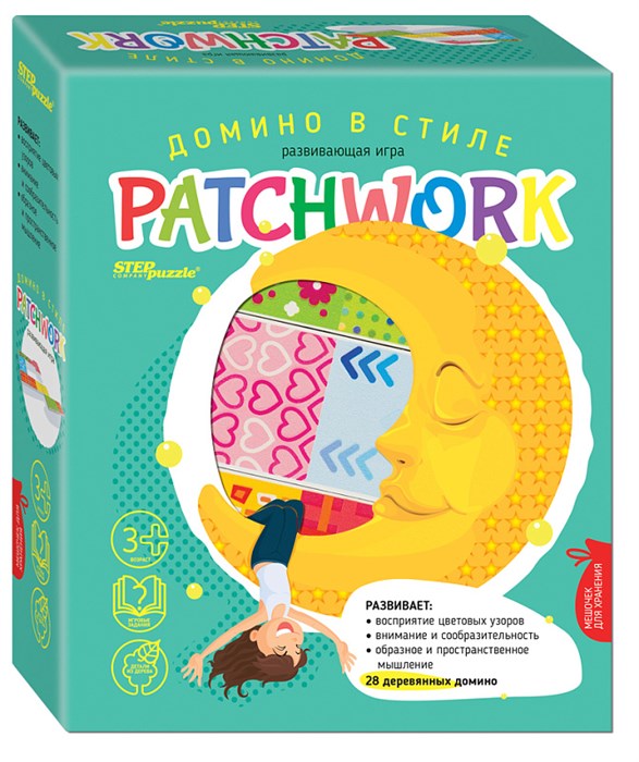Развивающая игра из дерева Домино в стиле patchwork # 89815