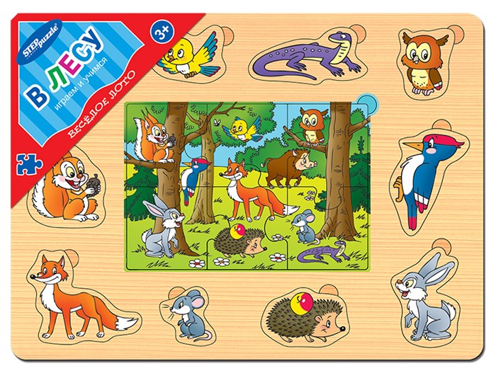 Игра из дерева Весёлое лото. В лесу # 89605