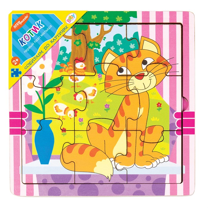Игра из дерева Котик (собираем по картинке) (Baby Step) # 89043