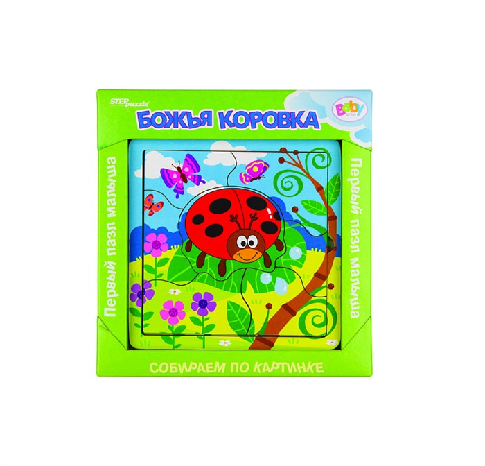 Игра из дерева Божья коровка (собираем по картинке) (Baby Step) # 89072
