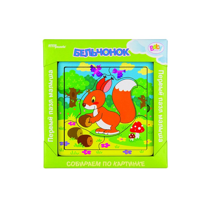 Игра из дерева Бельчонок (собираем по картинке) (Baby Step) # 89067