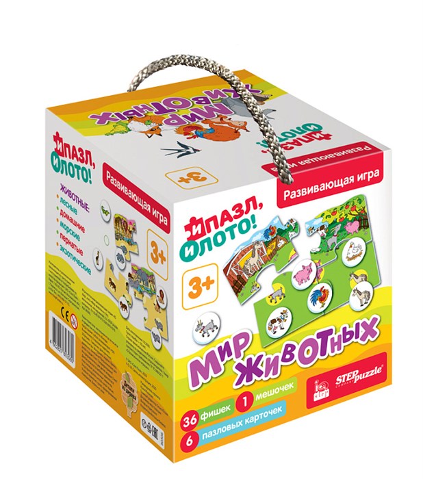 Развивающая игра Лото. Мир животных (IQ step) # 80306