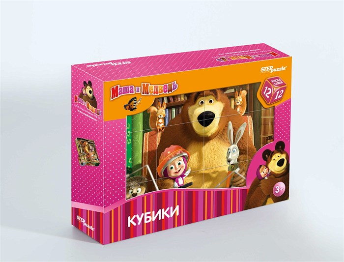 12 кубиков Маша и Медведь (Анимаккорд) # 87134