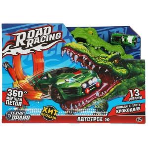 Автотрек с катапультой, крокодил, кор.36*25*9,5см ТЕХНОДРАЙВ 2106C031-R