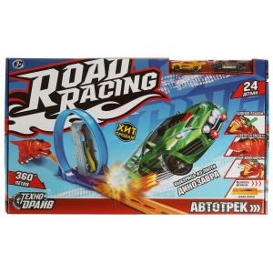 Автотрек с катапультой, динозавр, кор.52*31,7*6,9см ТЕХНОДРАЙВ 2012C109-R