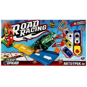 Автотрек петля 360, 4 машинки, кор.47,5*26,5*4,5см ТЕХНОДРАЙВ 1811C060-R