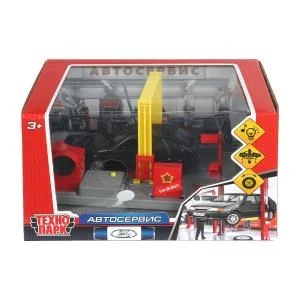 Игрушка пластик свет-звук автосервис 21 см, 2114-12-bk , красный, кор. ТЕХНОПАРК SERVICE-17PL-2114-NW