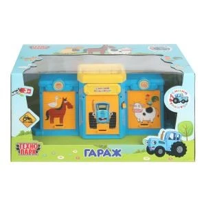 Игрушка пластик ворота+1 машинка, СИНИЙ ТРАКТОР,кор. ТЕХНОПАРК GATE-BLUTRA-PL