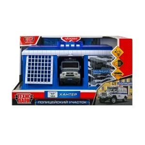 Игрушка пластик свет-звук ПОСТ ГАИ 22 см ворота, УАЗ ХАНТЕР кор. Технопарк GARAGE-22SL1XCAR-POL-WOD