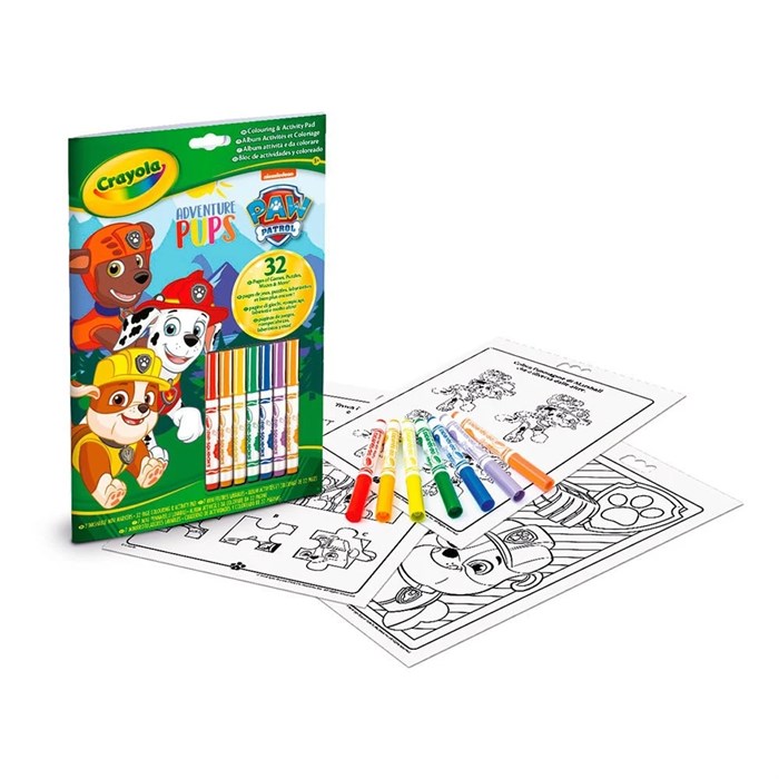 Crayola Paw Patrol Набор: Раскраска + Смываемые фломастеры 7 шт. 109291556