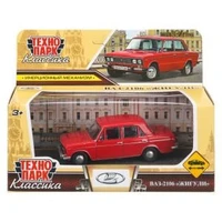Машина металл LADA lada 2106 длина 10,5 см, инерц, красный, кор. Технопарк 2106-11-RD